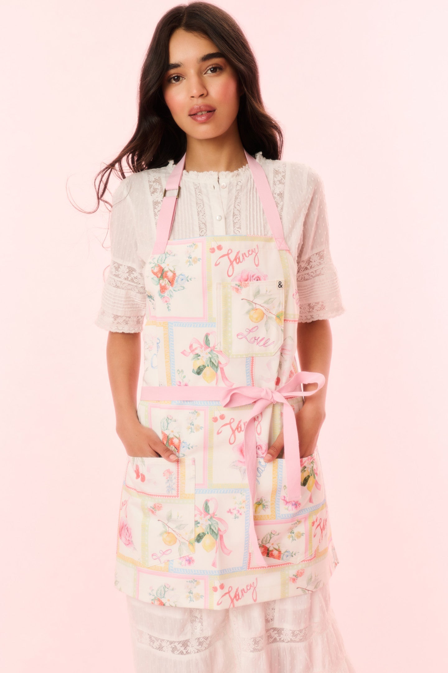 LoveShackFancy X Hedley & Bennett Pink Parfait Apron