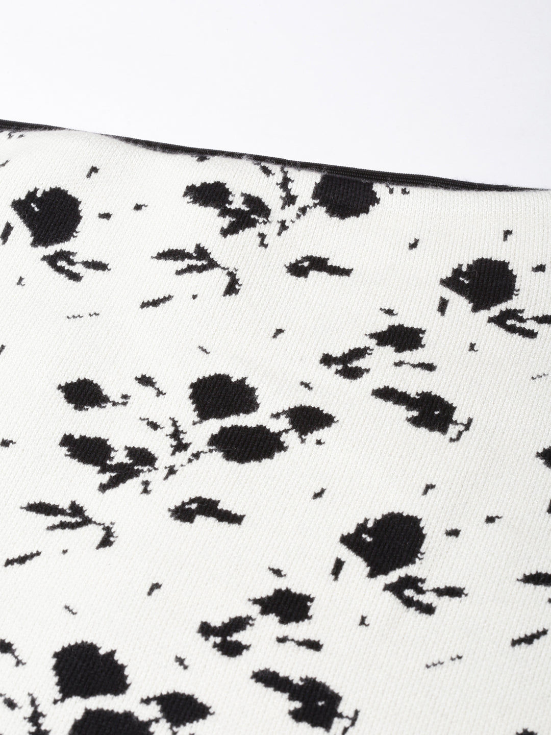 Women's Cream Printed Pencil Mini Skirt