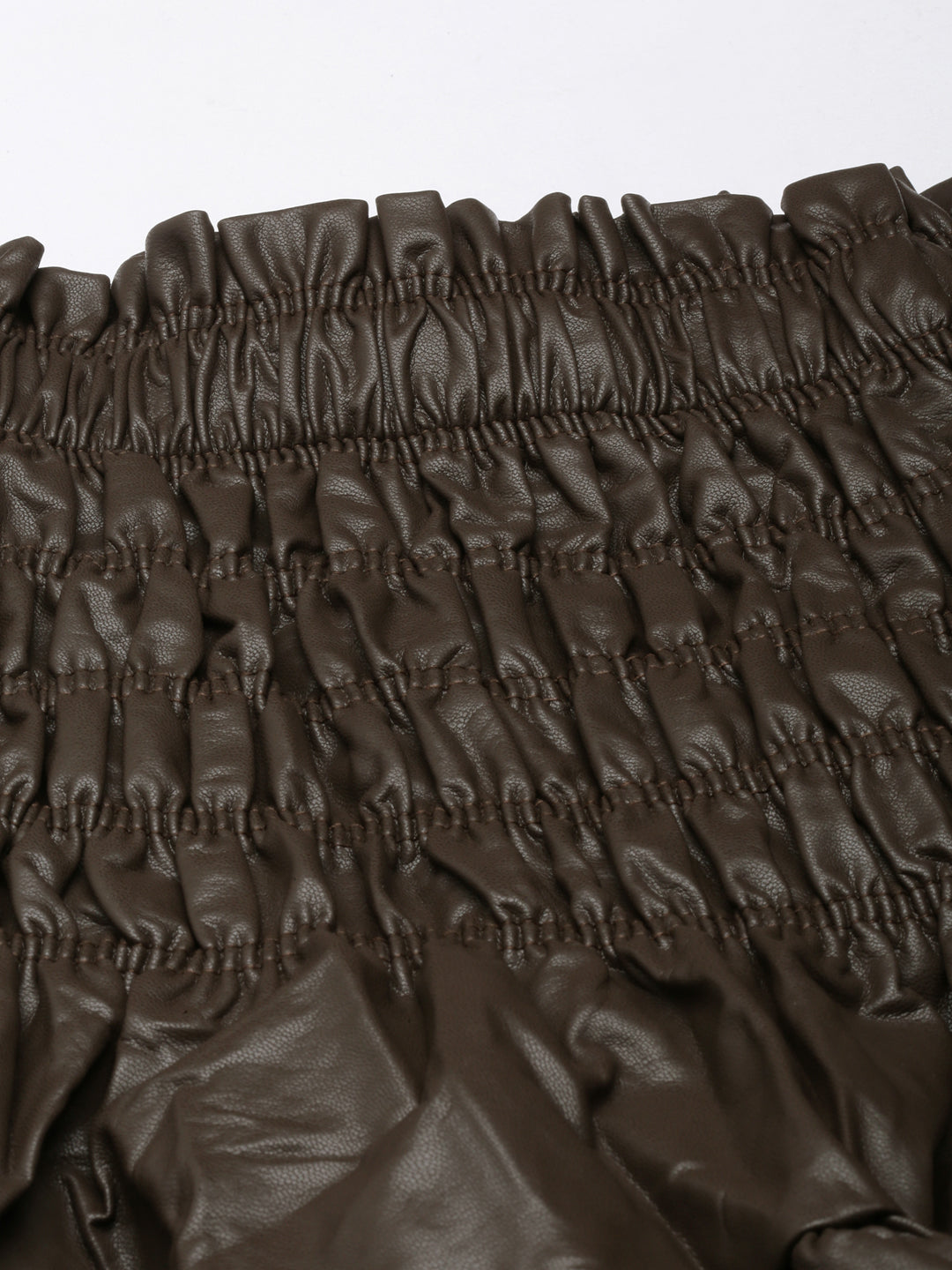 Women's Brown Monochrome Flared Midi Length Skirt