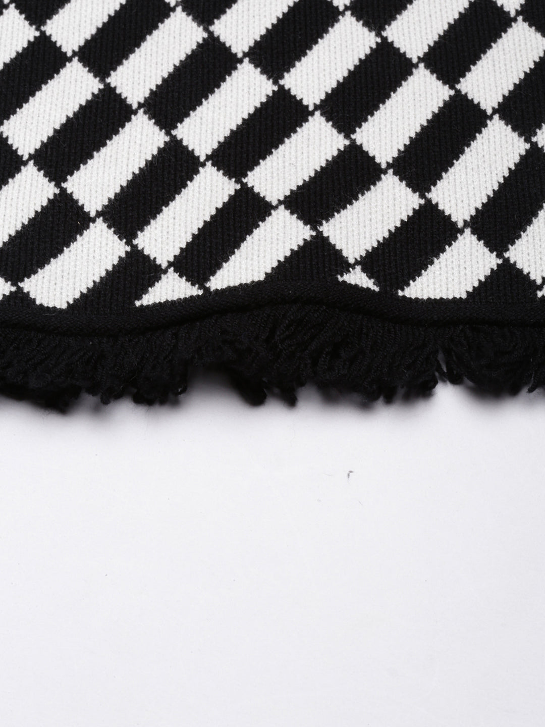 Women's Black Checked Pencil Mini Skirt