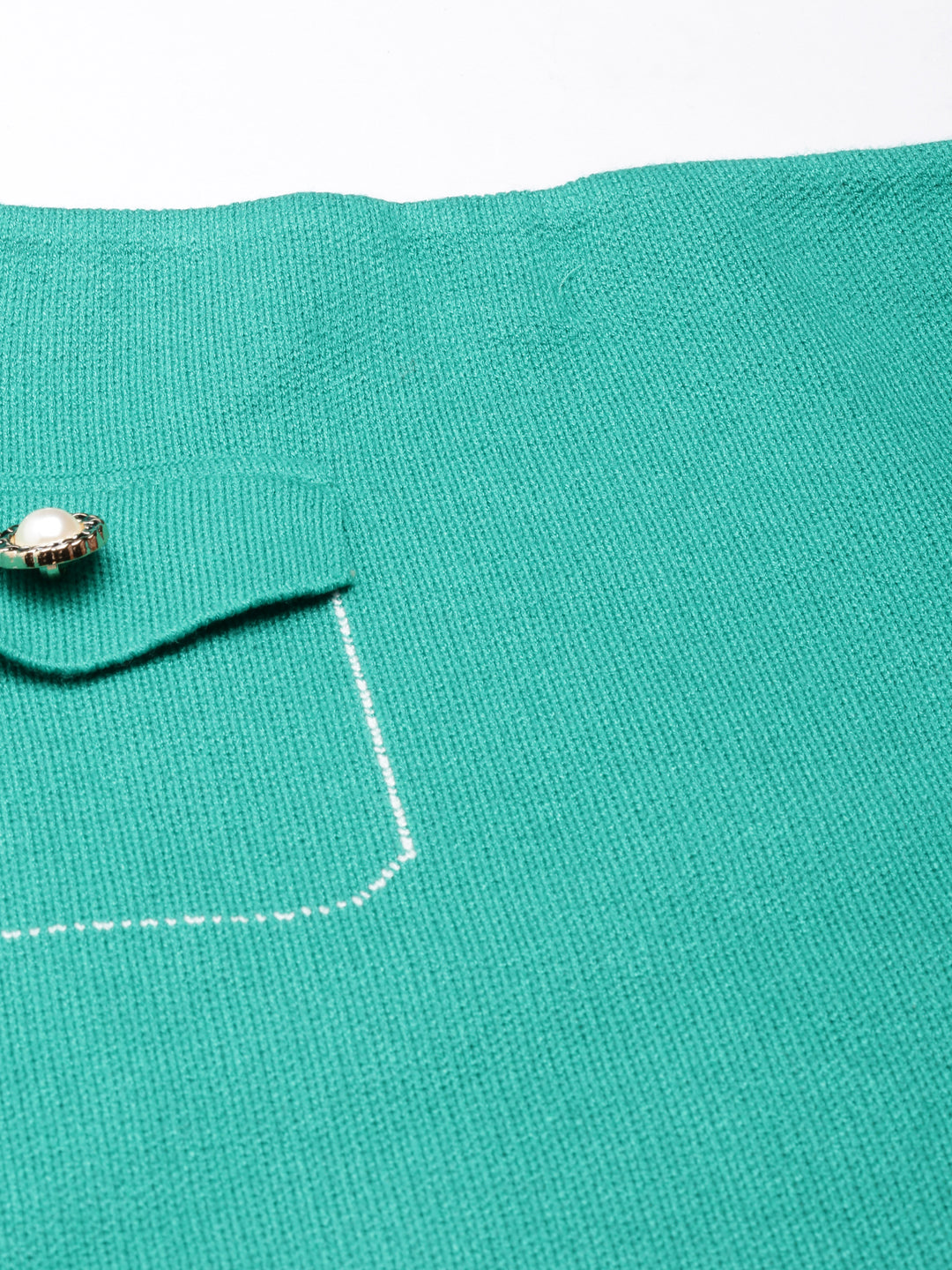 Women's Green Mini Pocket Pencil Skirts