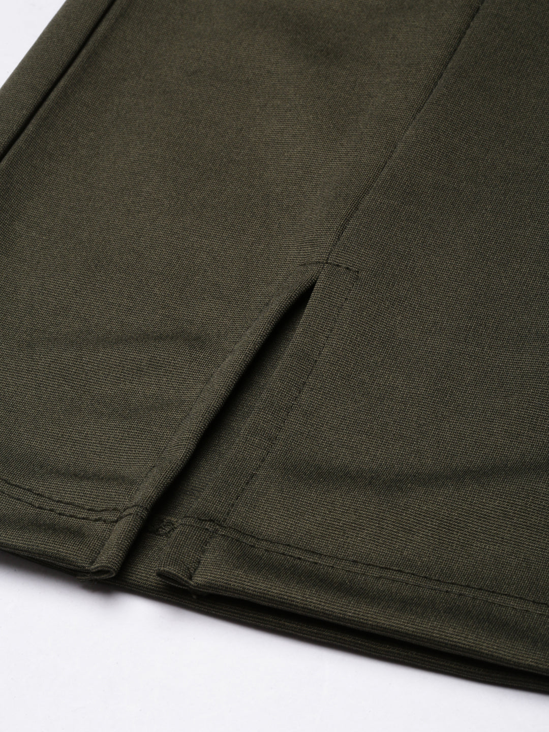 Women's Olive Front Slit Pencil Mini Skirt