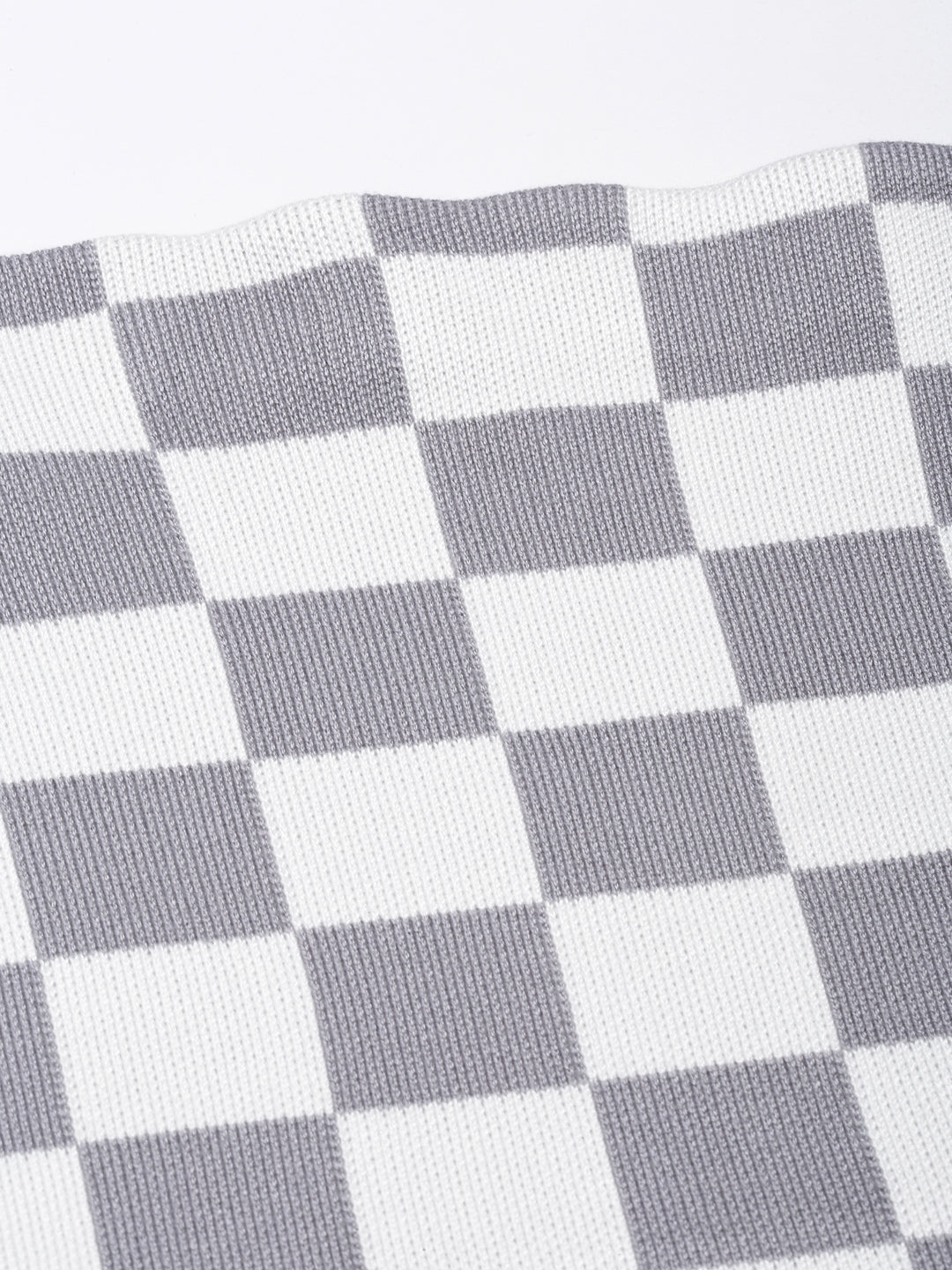 Women's Grey Checked Pencil Mini Skirt
