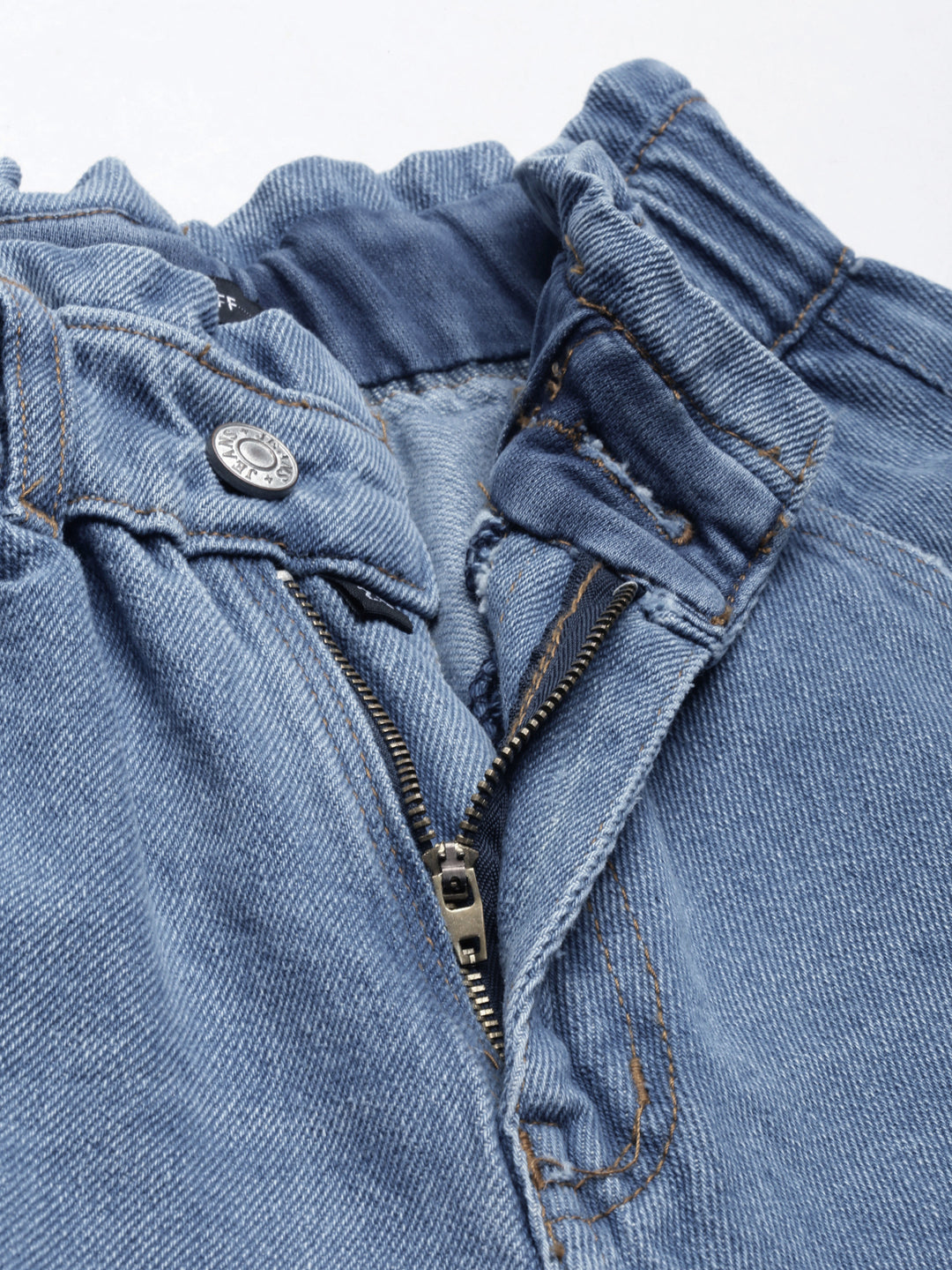 Women's Blue Acid Wash High-Rise Denim Jeans