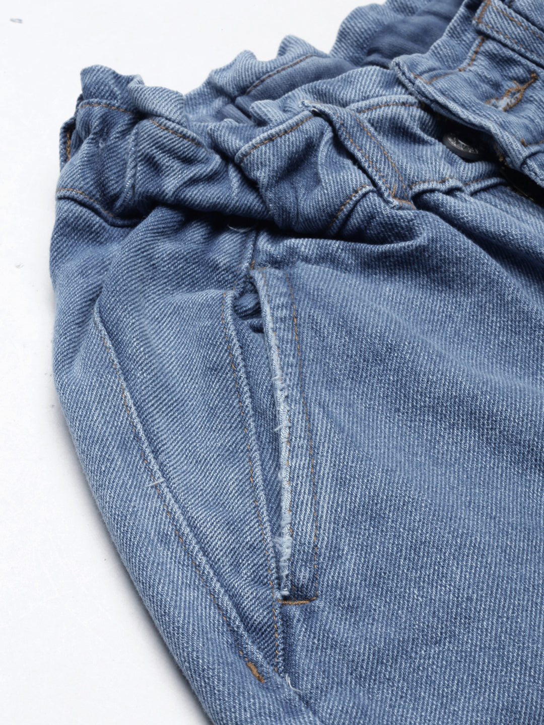 Women's Blue Acid Wash High-Rise Denim Jeans
