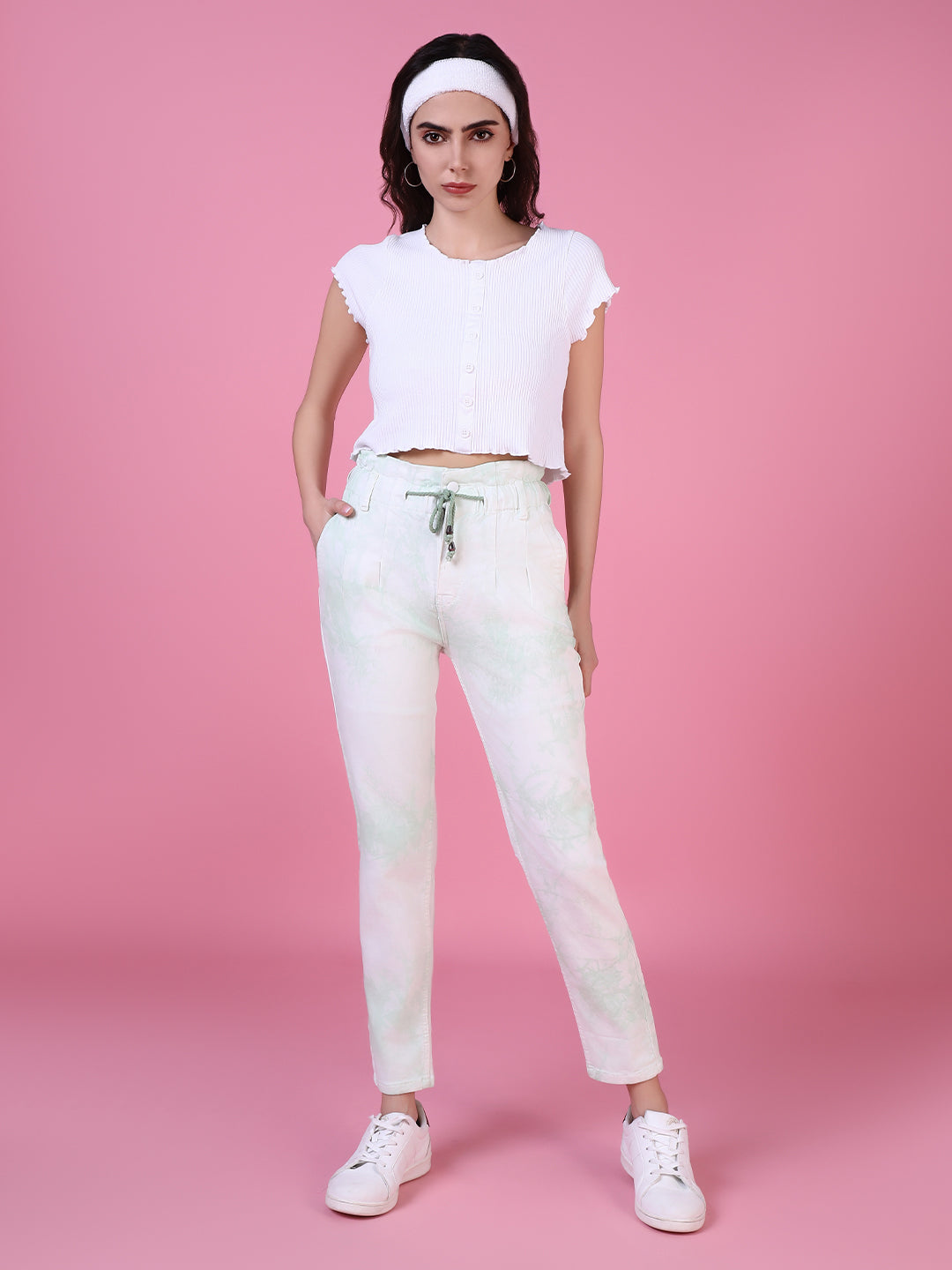 Women's White Slim Fit High-Raise Denim Jeans