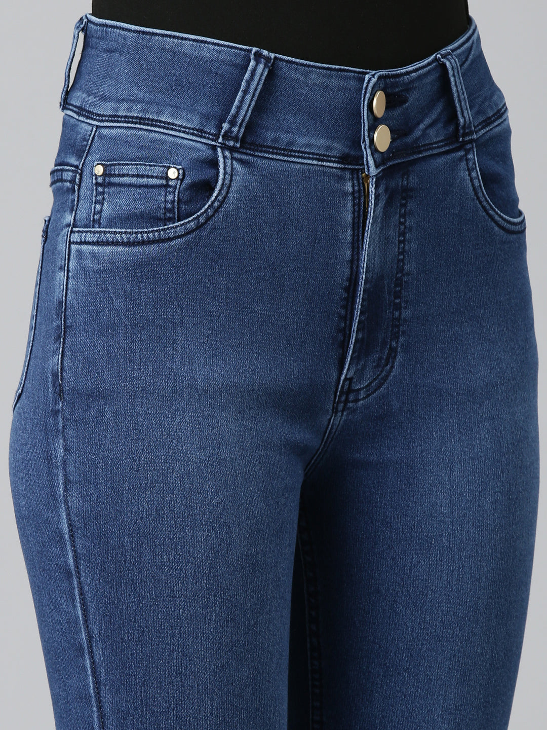 Women's Blue High-Rise Denim Slim Fit Jeans