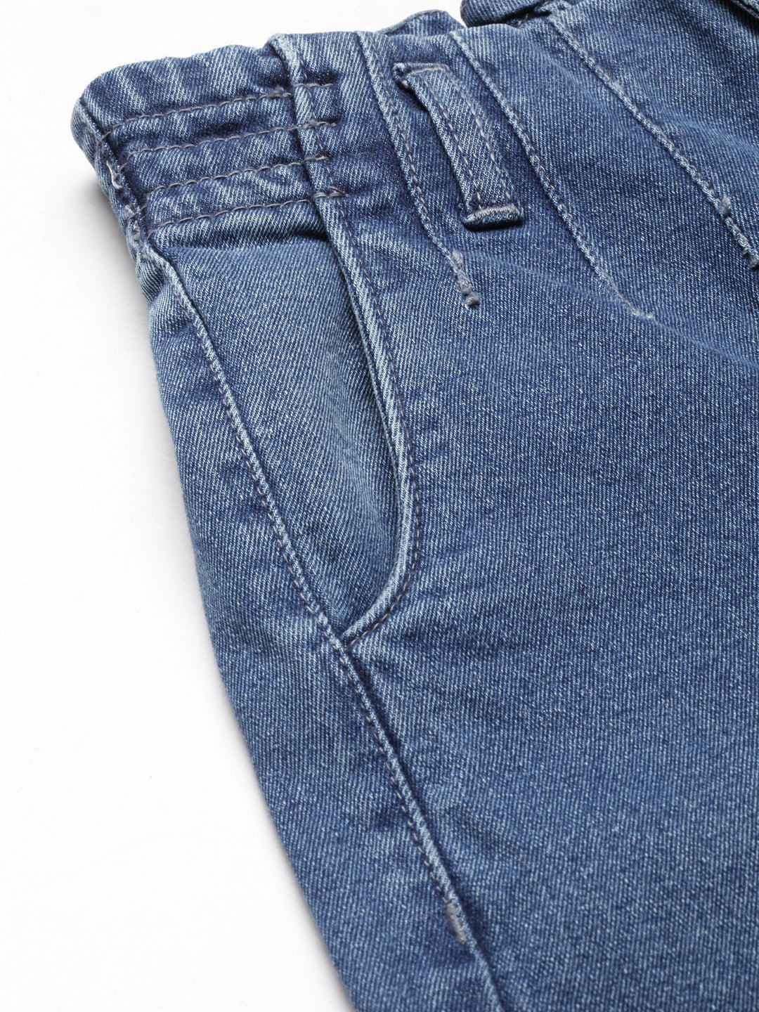 Women's Blue High-Rise Mom Fit Denim Jeans