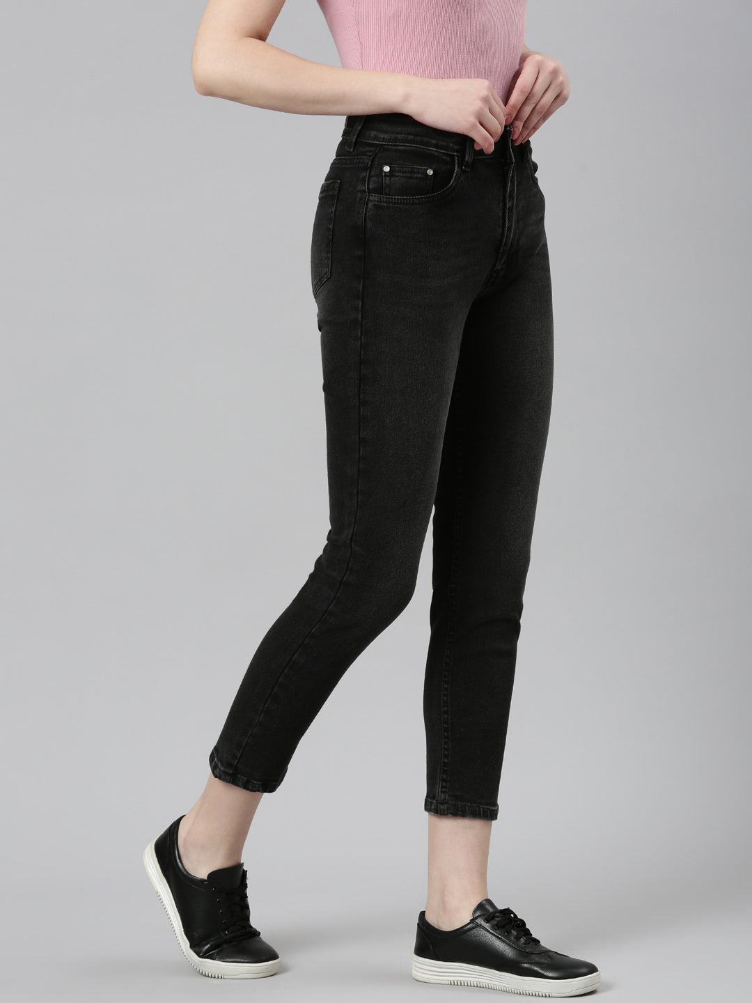 Women's Grey Light Fade Denim Jeans