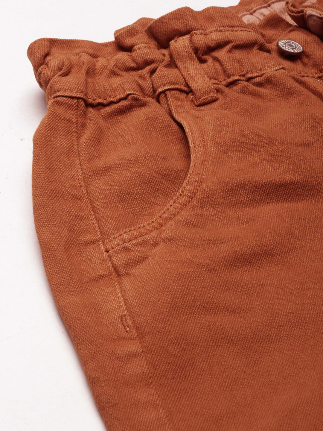 Women's Tan High Rise Acid Wash Denim Jeans