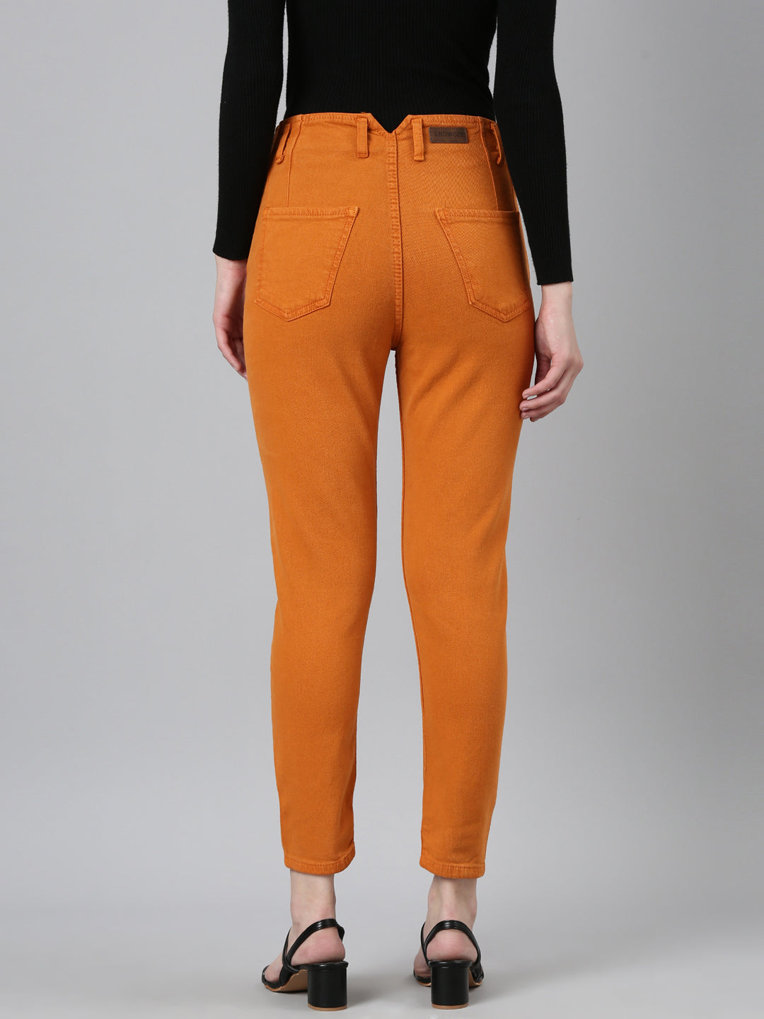 Women's Mustard Mid-Rise Slim Fit Coloured Shade Denim Jeans