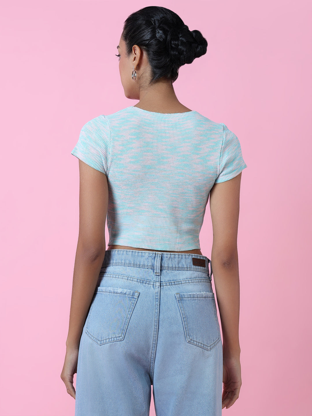 Women's Blue Crop Top