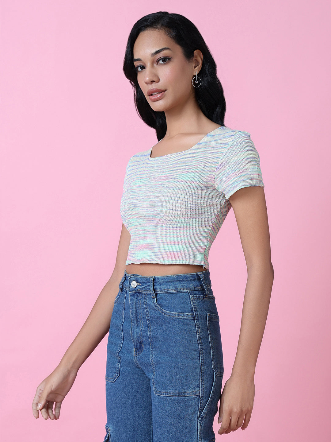Women's Green Crop Top