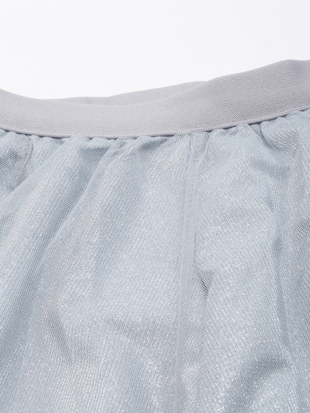 Women's Grey Embellished Flared Midi Skirts