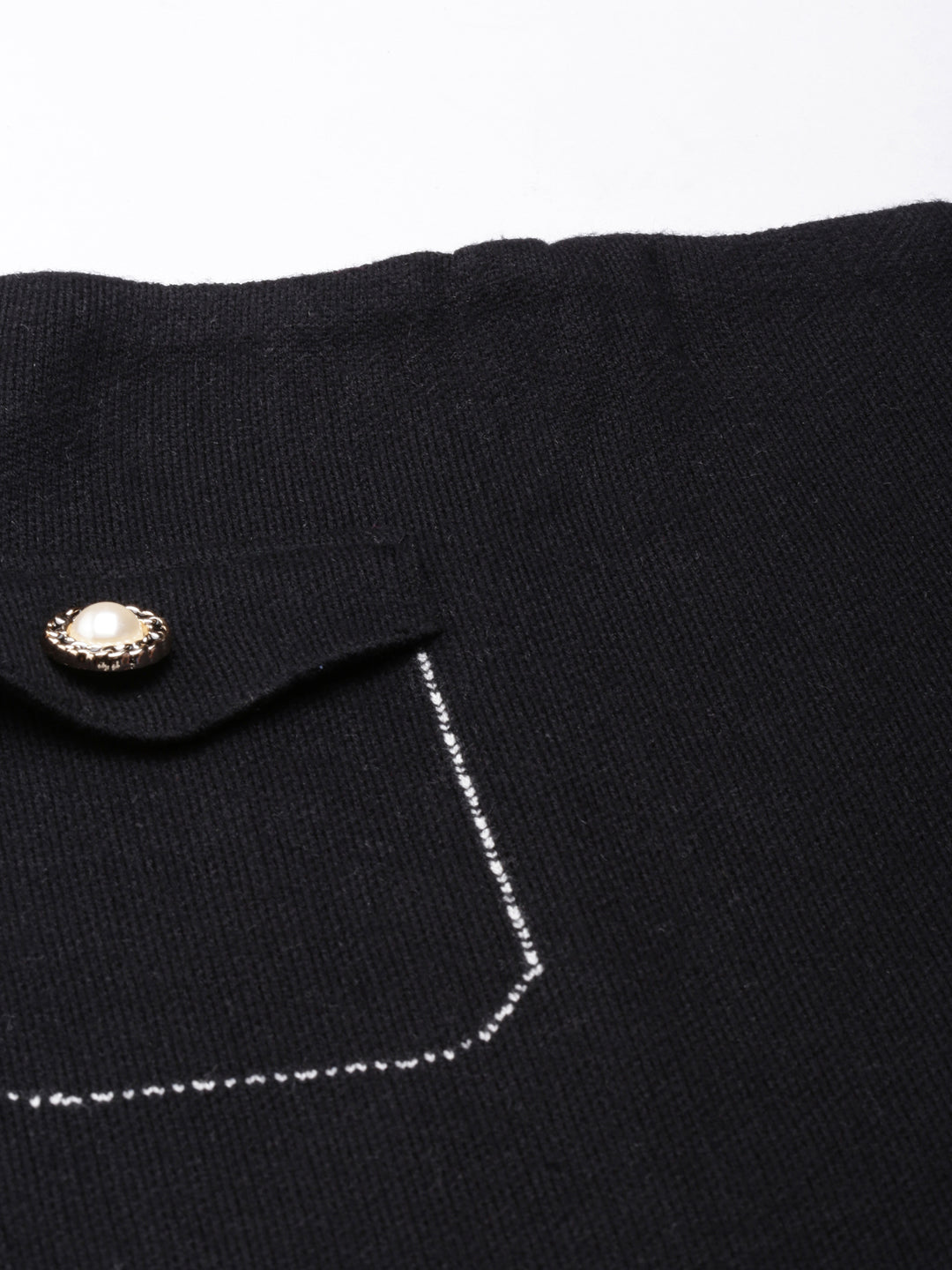 Women's Black Self Design Pencil Mini Skirts