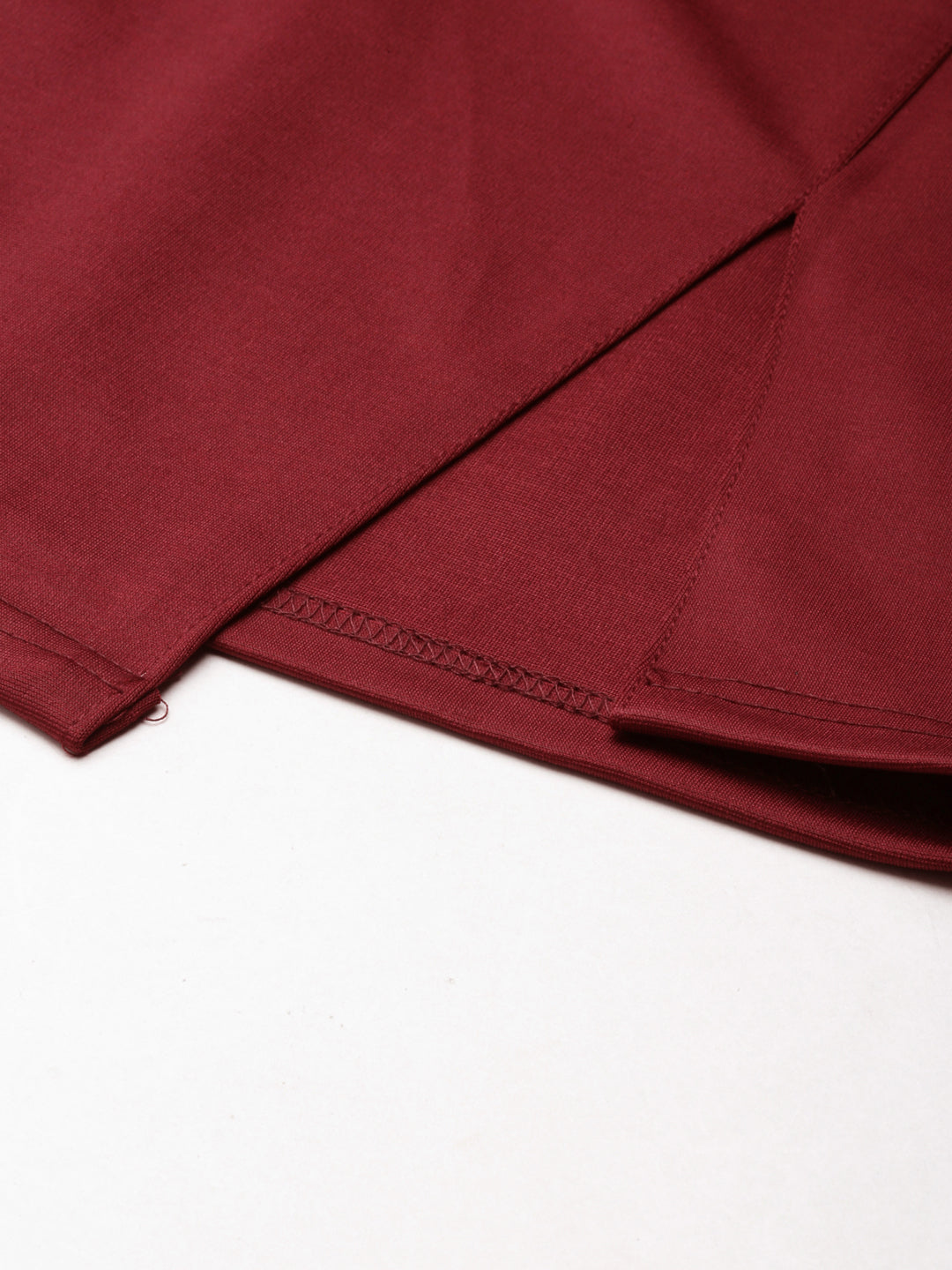 Women's Maroon Pencil Above Knee Skirt