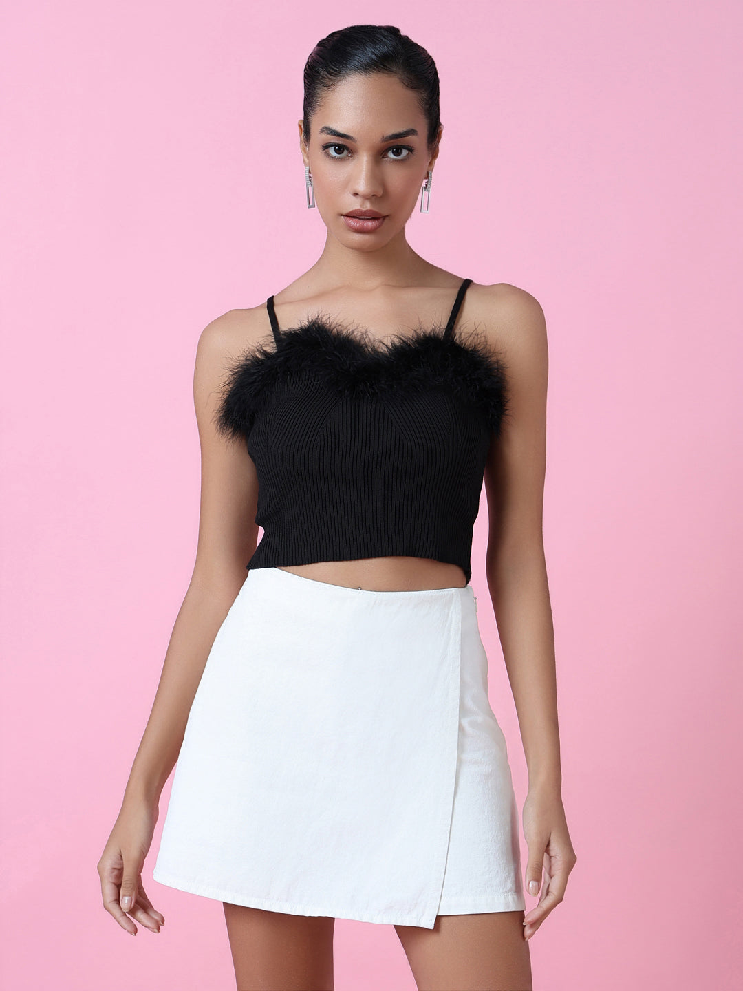 Women's Black Crop Top