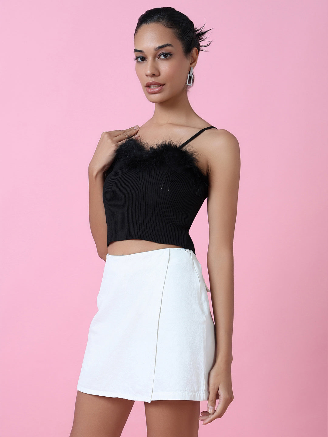 Women's Black Crop Top