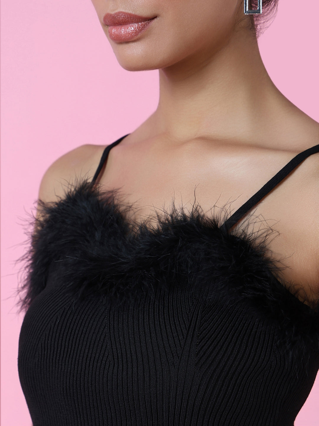 Women's Black Crop Top