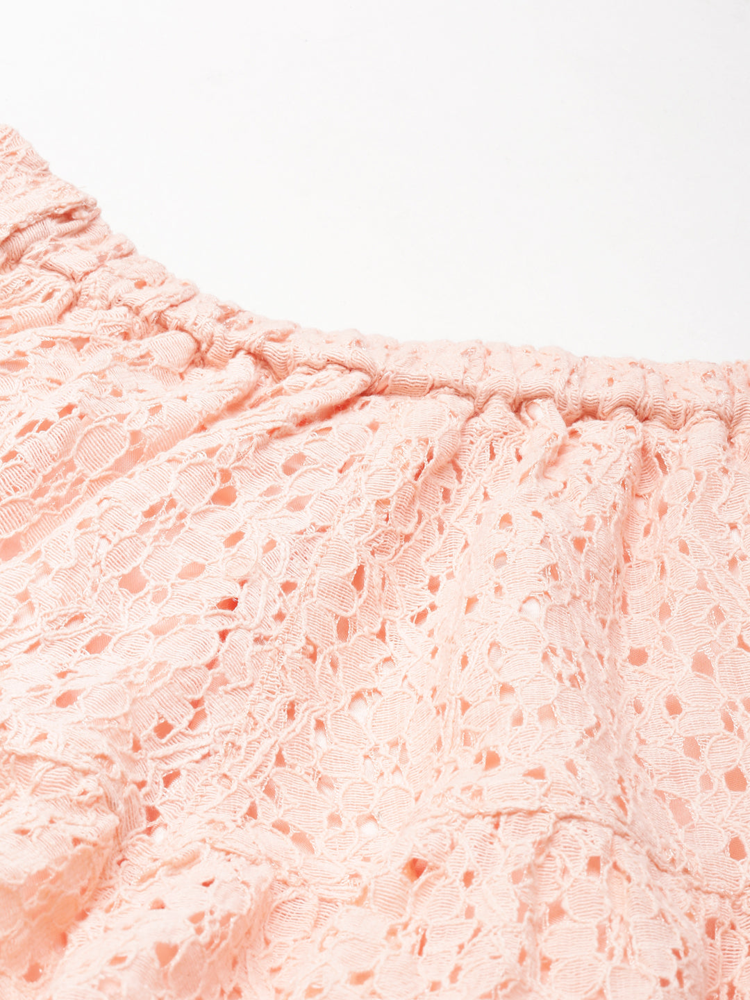 Women's Peach Self-Designed Flared Mini Skirt