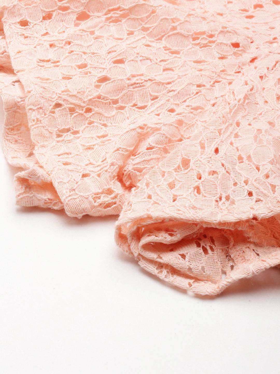 Women's Peach Self-Designed Flared Mini Skirt