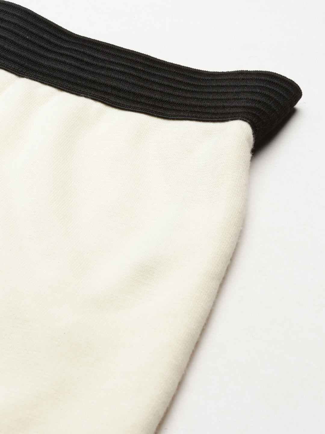 Women's Cream Mid-Rise Straight Mini Skirt