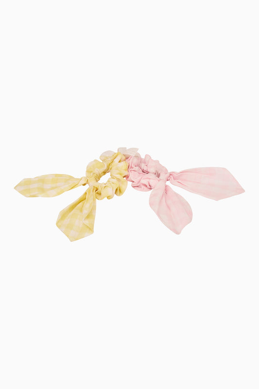Coastal Gingham Scrunchies