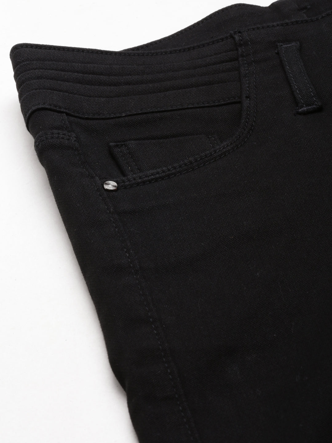 Women's Black Slim Fit Acid Wash Denim Jeans