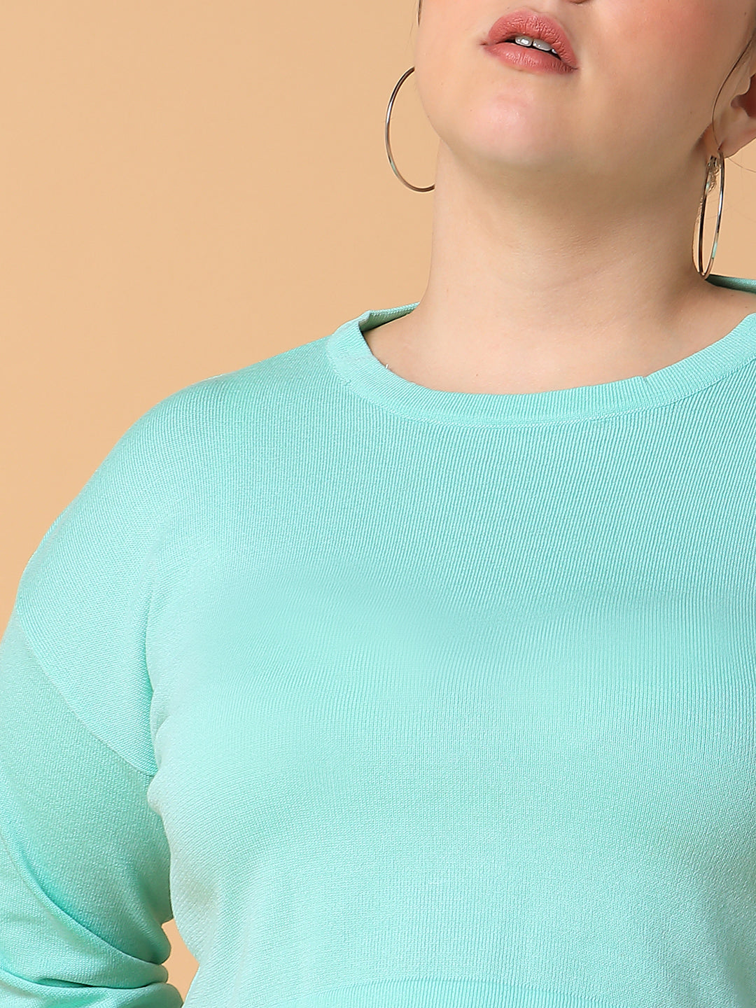 Women's Sea Green Crop Top
