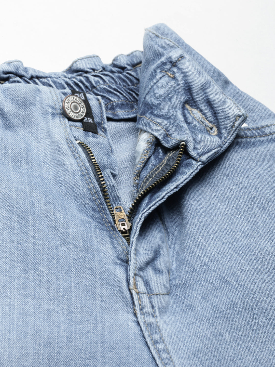 Women's Blue Mid-Rise Heavy Fade Denim Jeans