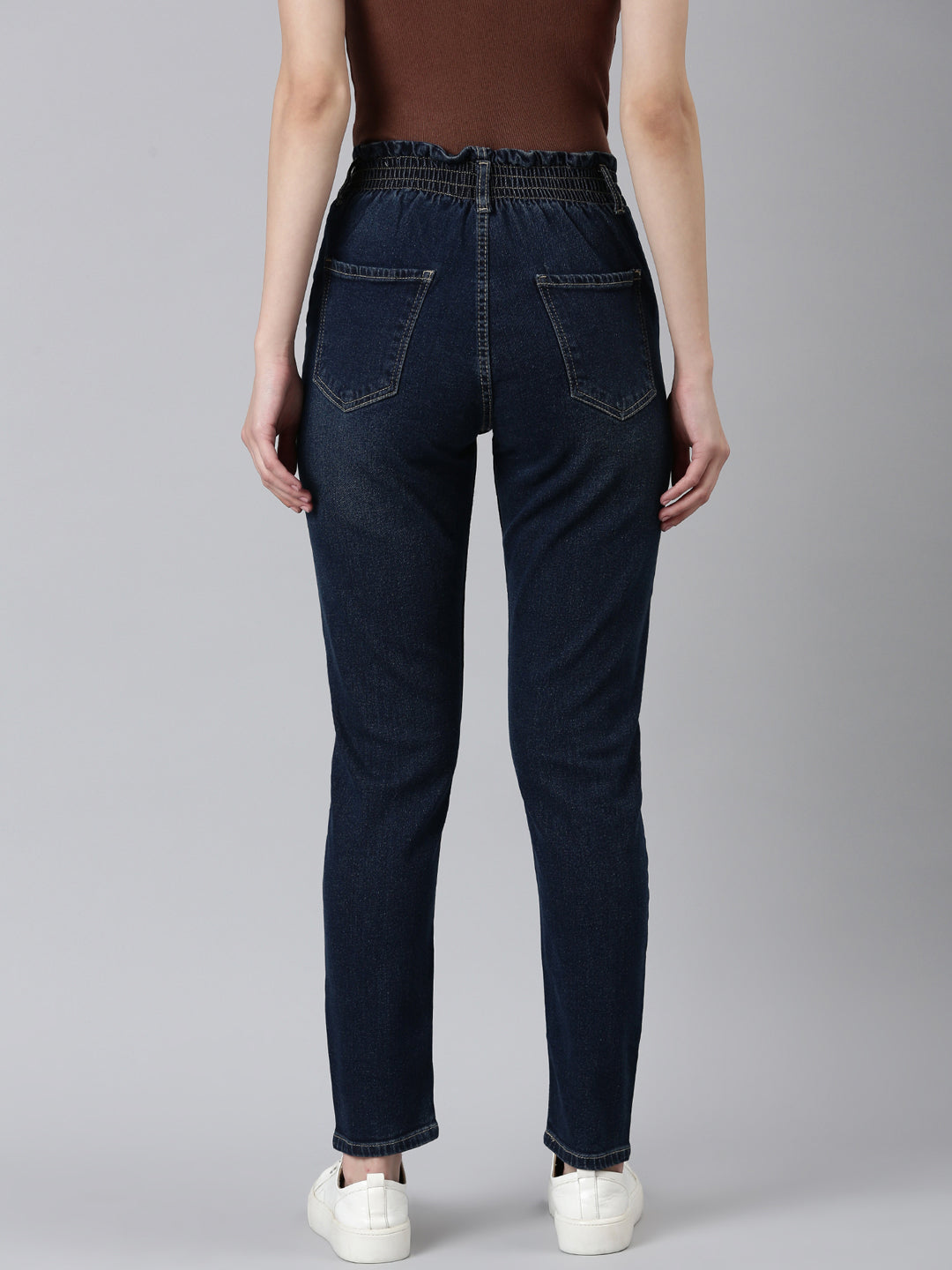 Women's Blue Acid Wash Light Fade Denim Jeans