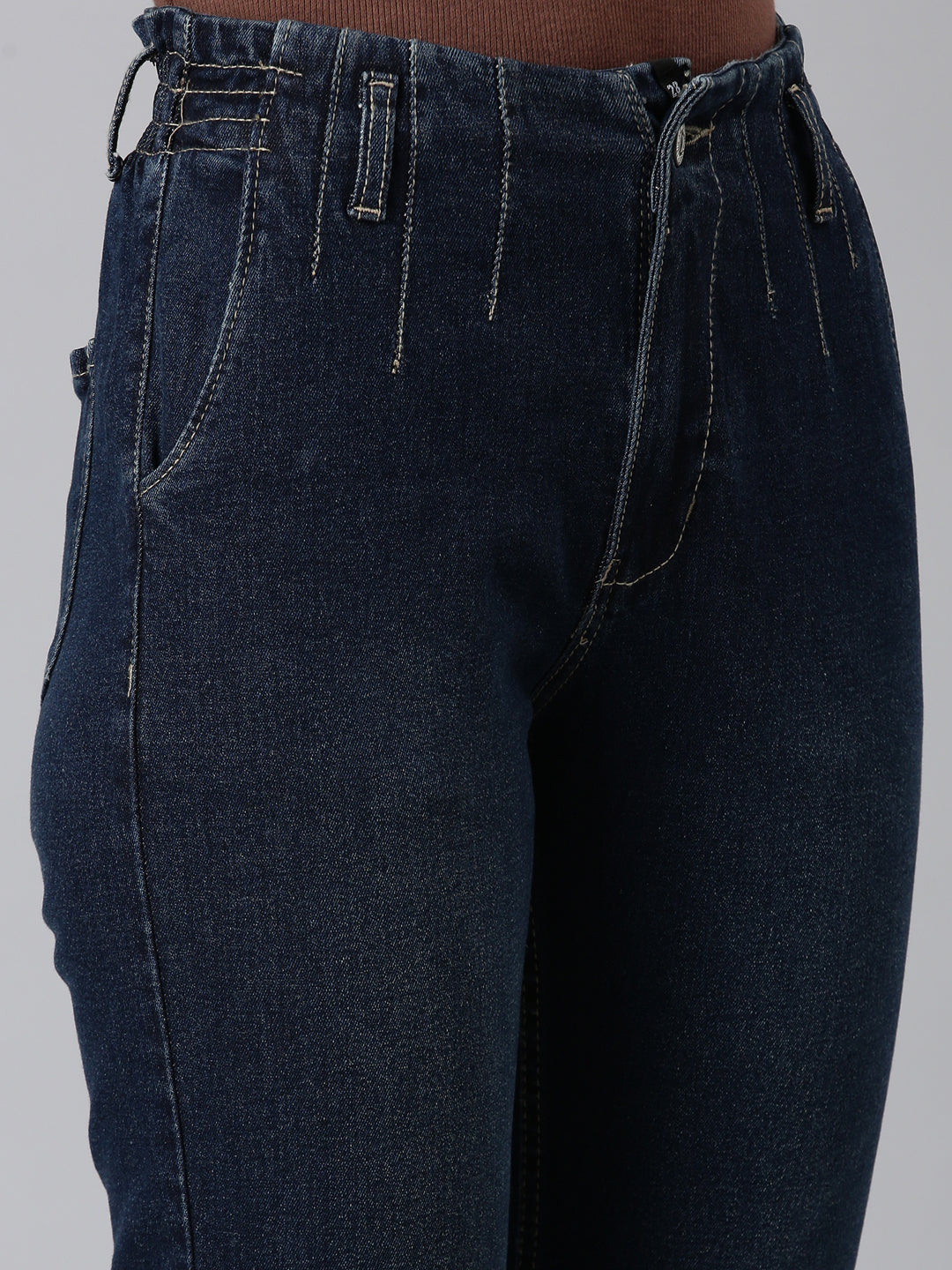 Women's Blue Acid Wash Light Fade Denim Jeans