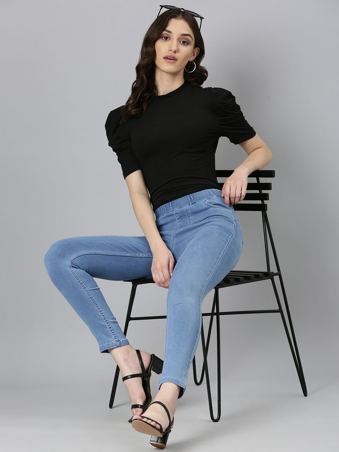 Women's Blue Skinny Fit Denim Jeans
