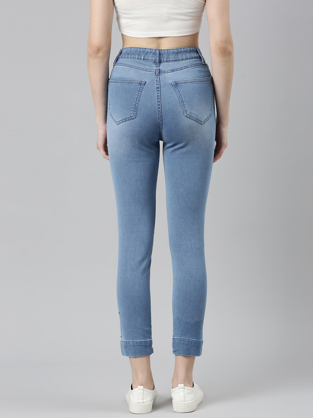 Women's Blue Slim Fit High Rise Denim Jeans