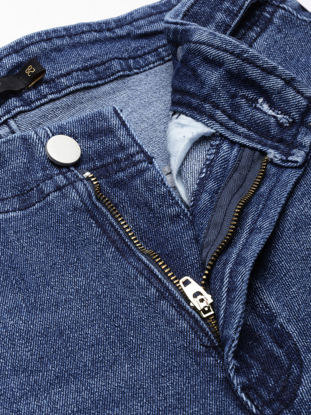 Women's Blue Regular Fit Mid-Rise Denim Jeans