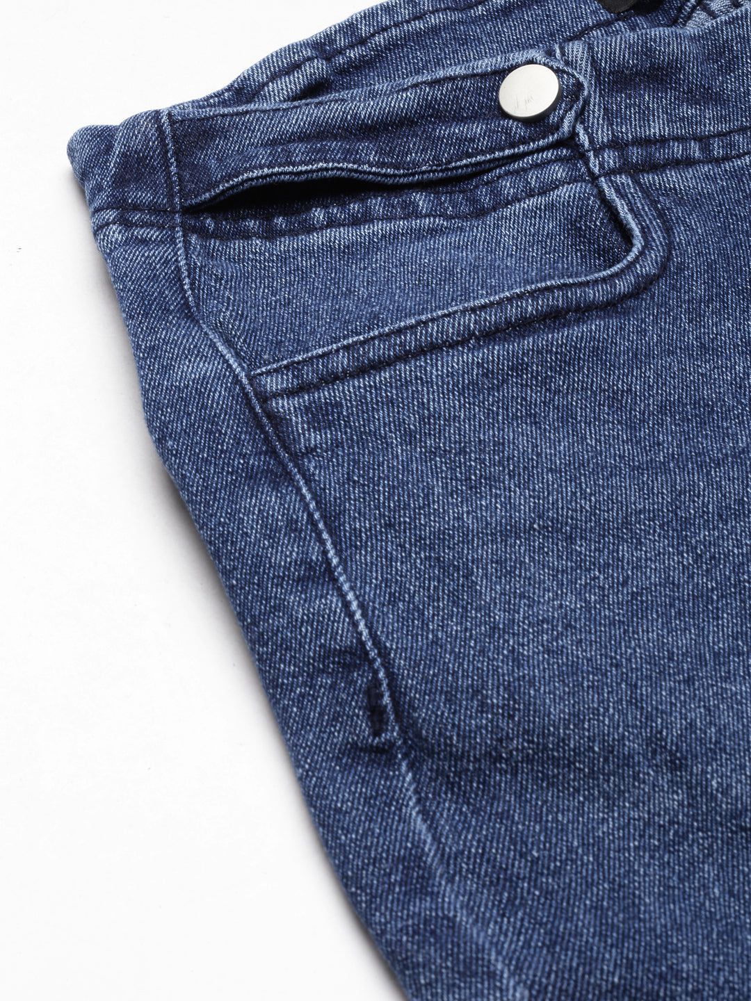 Women's Blue Regular Fit Mid-Rise Denim Jeans
