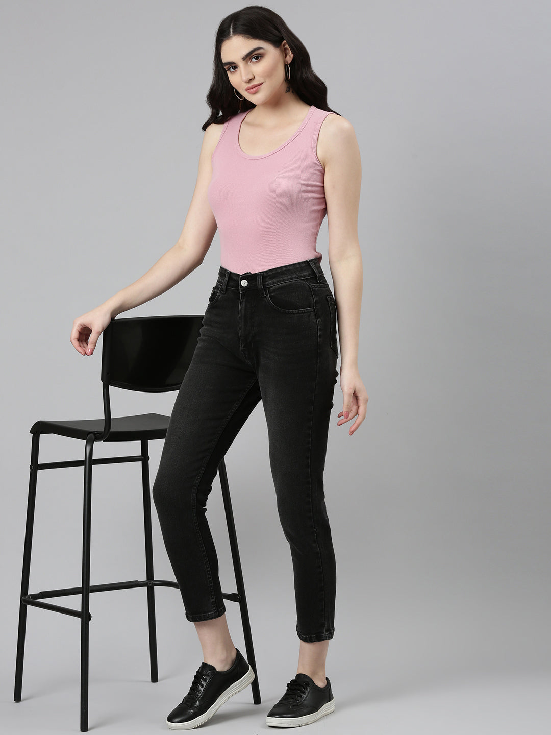 Women's Grey Light Fade Denim Jeans