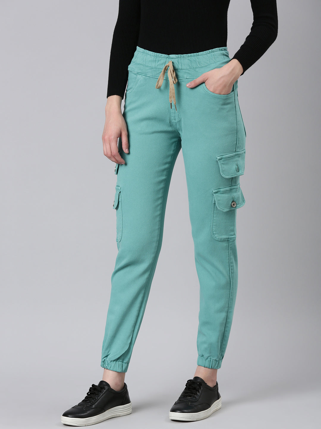 Women's Turquoise Blue High-Rise Denim Jeans