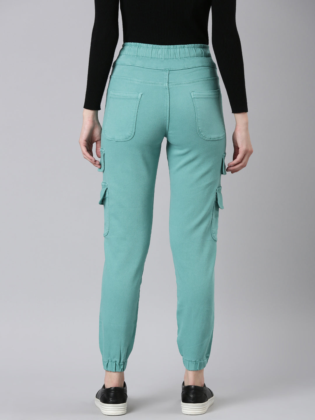 Women's Turquoise Blue High-Rise Denim Jeans