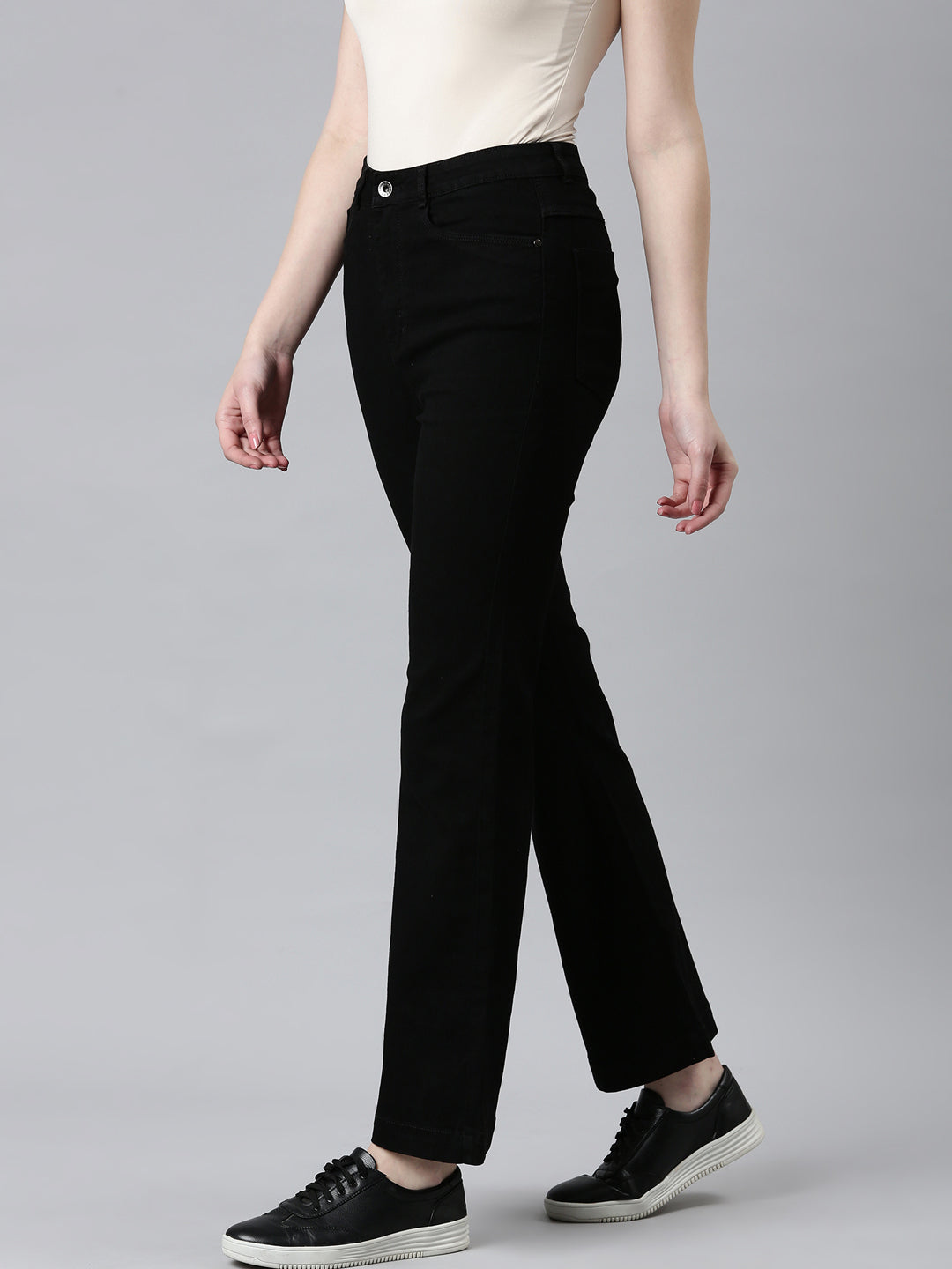 Women's Black Jean Mid-Rise Denim Jeans