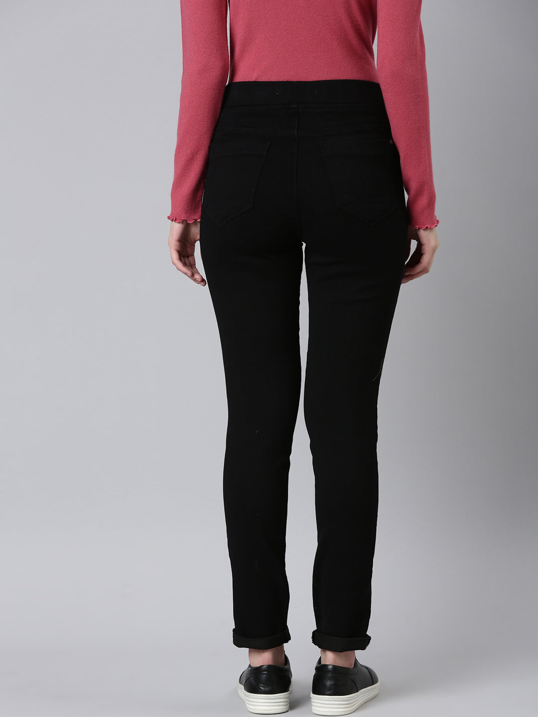 Women's Black Skinny Fit High-Rise Denim Jeans