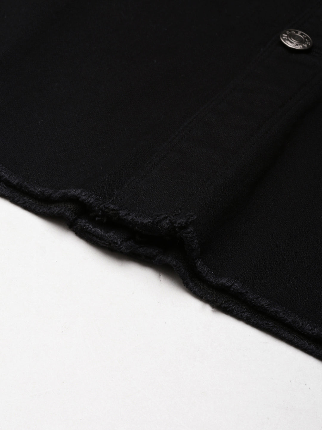 Women's Black Denim Above Knee-Length Pencil Skirt