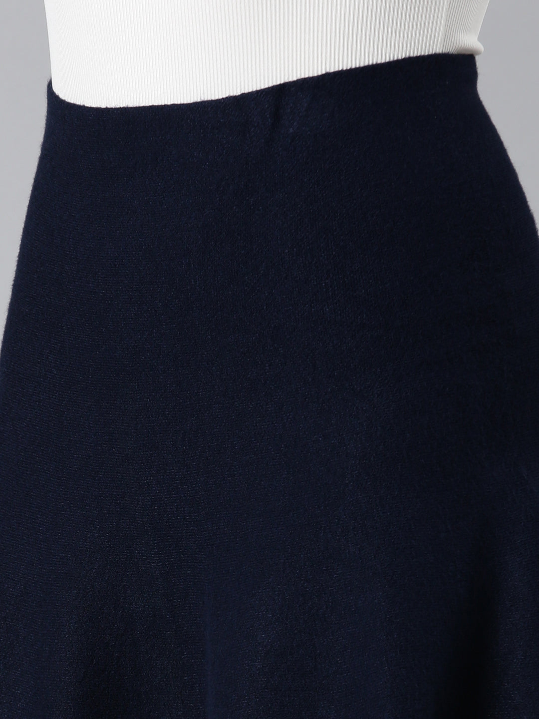 Women's Navy Blue Flared Pencil Skirt
