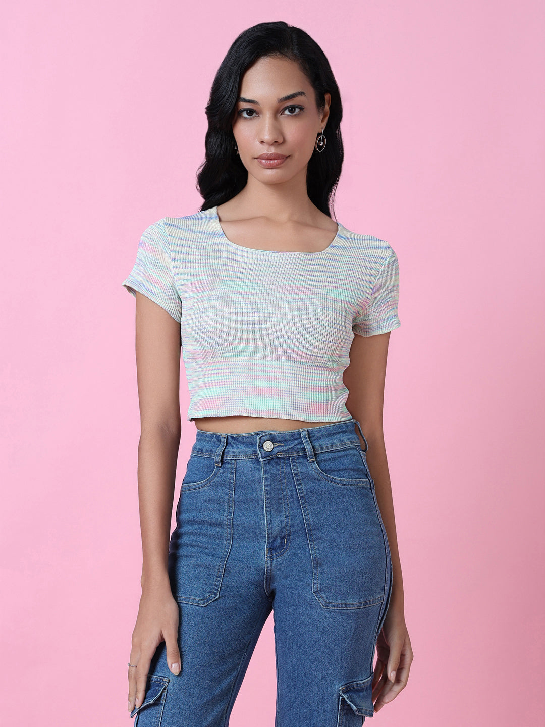 Women's Green Crop Top