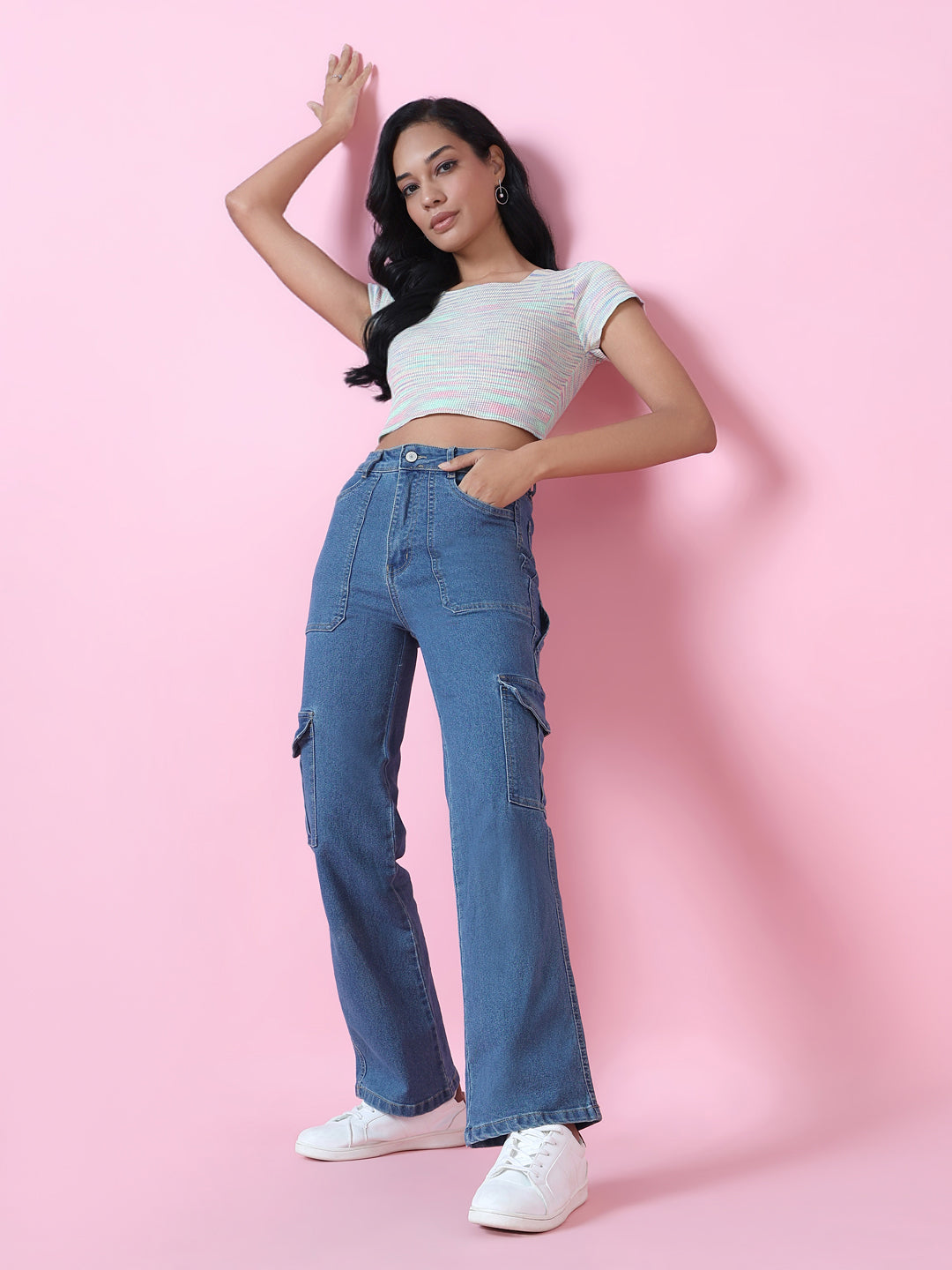 Women's Green Crop Top